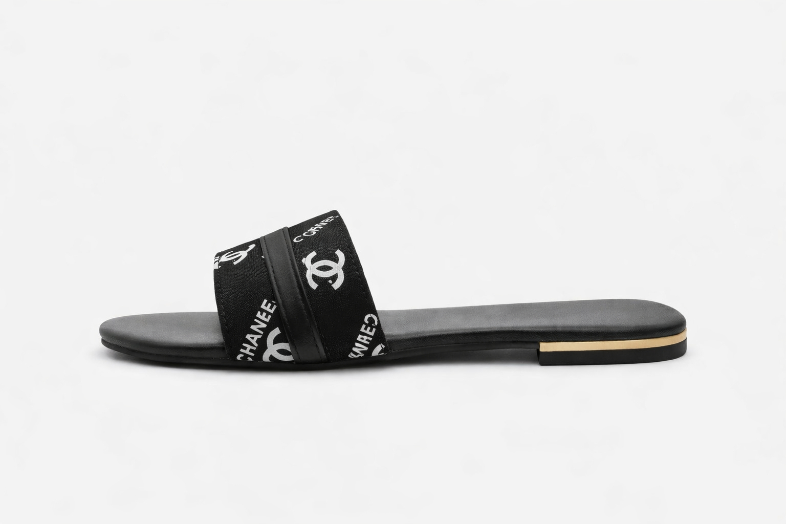 Women Flat SlipOn Sandals with Decorative Strap