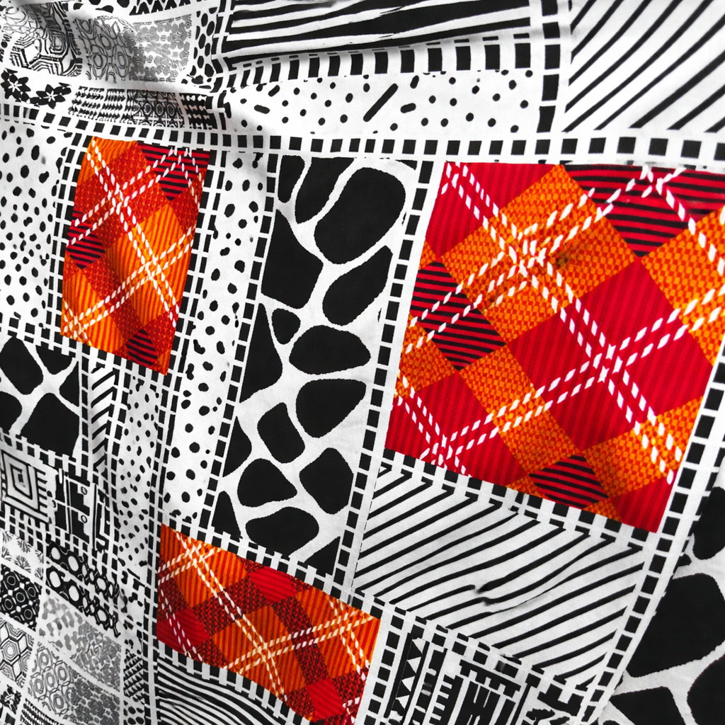 Multicolor Geometric Print Fabric