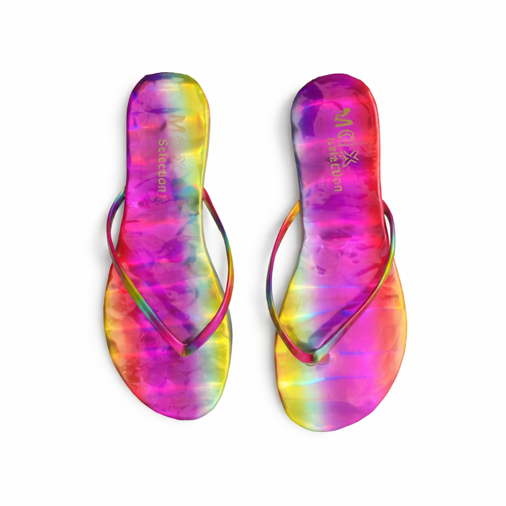 Women Colorful Flat Flip Flop Slippers