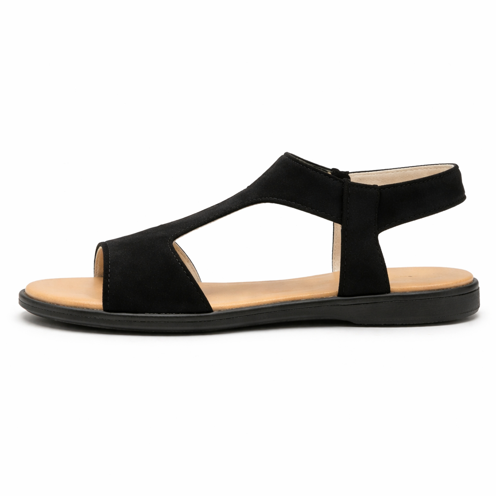 Elegant Women Flat Open Toe Ankle Strap Sandals