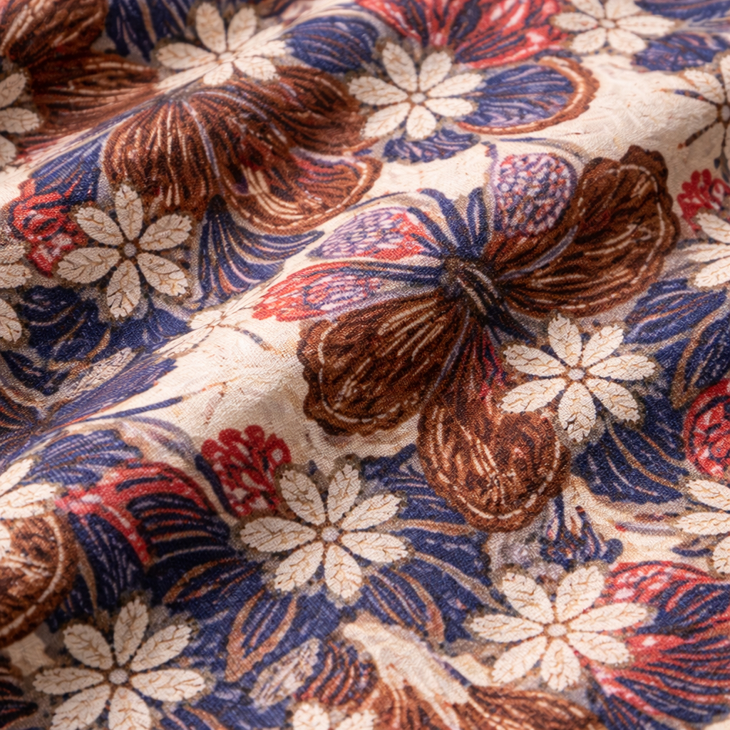 Lightweight patterned Multicolor Floral Fabric