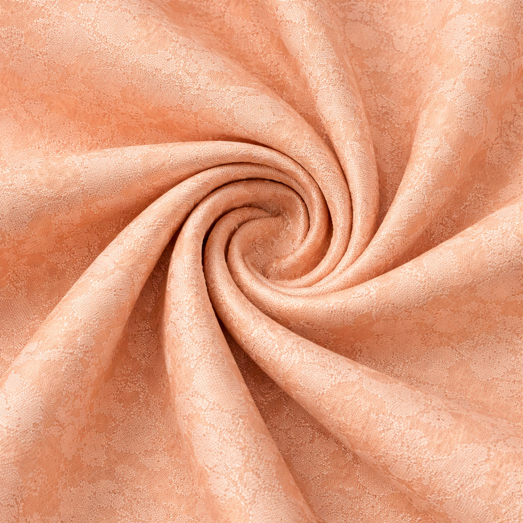 Peach lightweight Jacquard Fabric