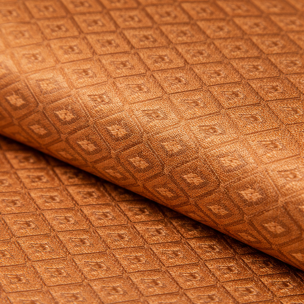 Quality Geometric Jacquard Fabric with Subtle Sheen