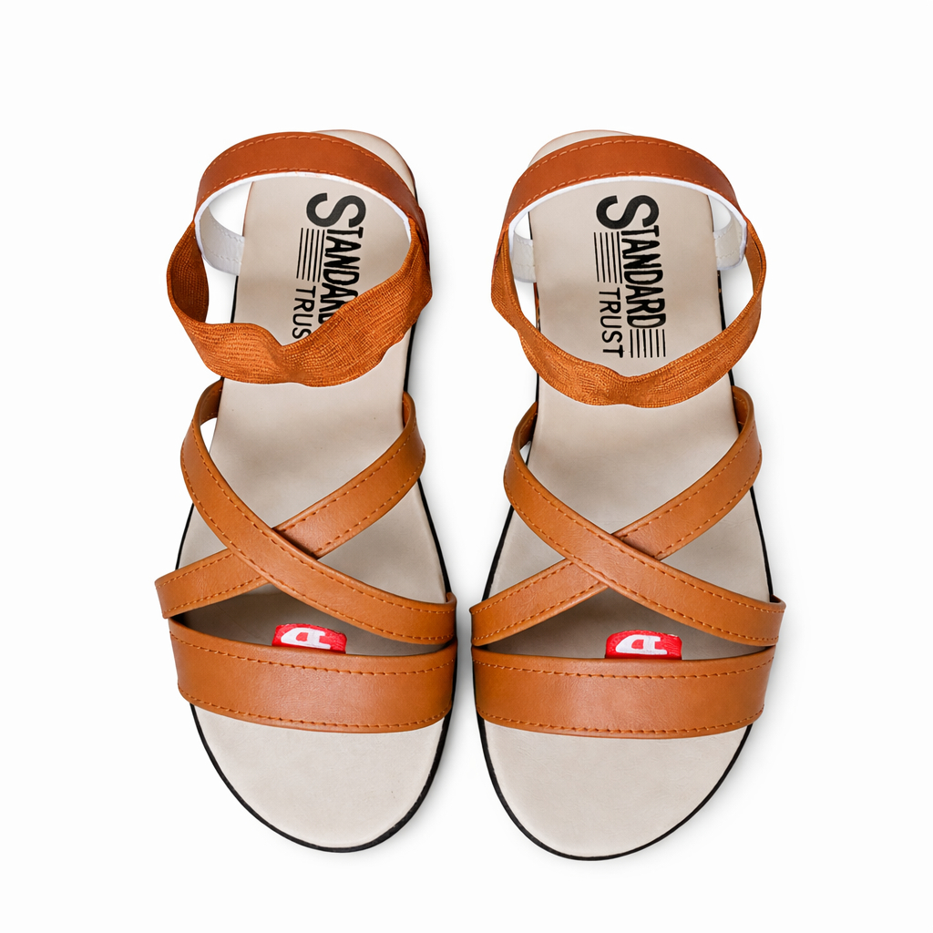 Women Flat Cross Strap Sandals