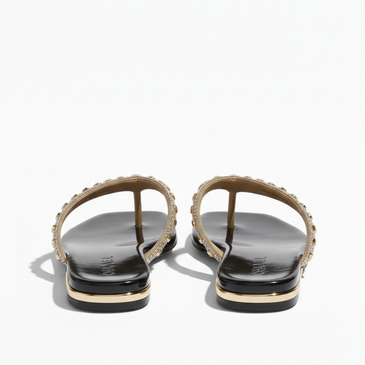 Quality Embellished Flat Thong Slide Sandals