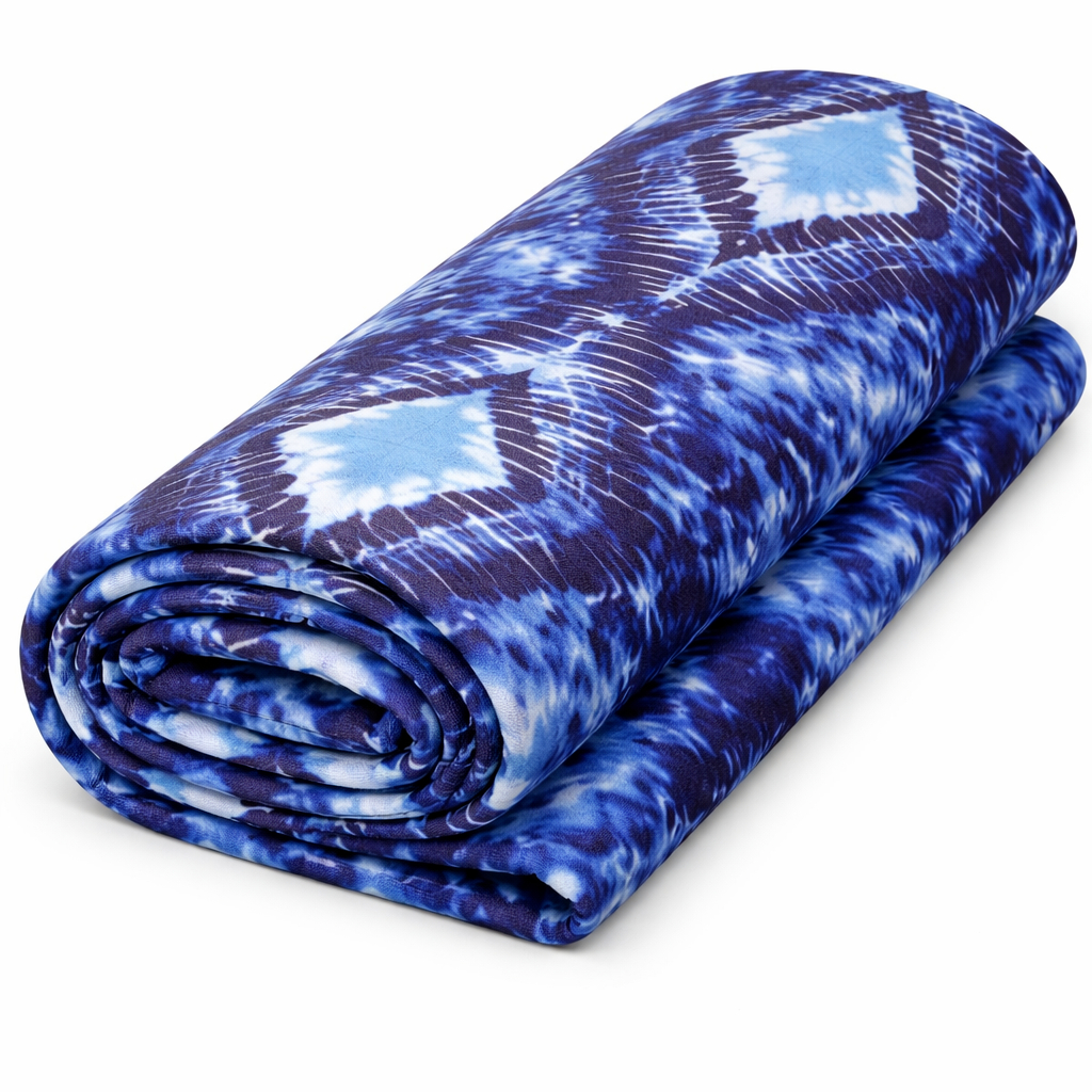 Blue Abstract Patterned Fabric Material