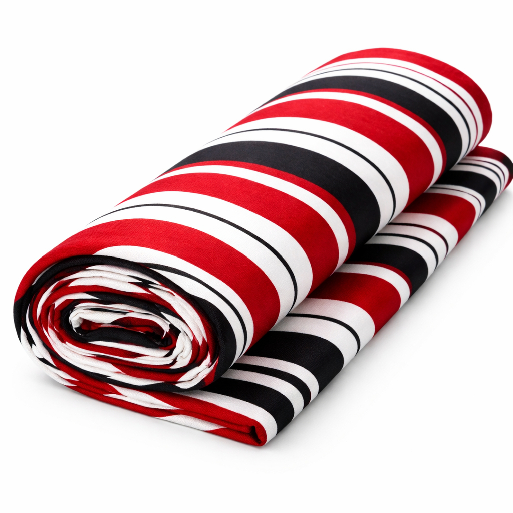 Wavy Striped Lightweight vintage Fabric