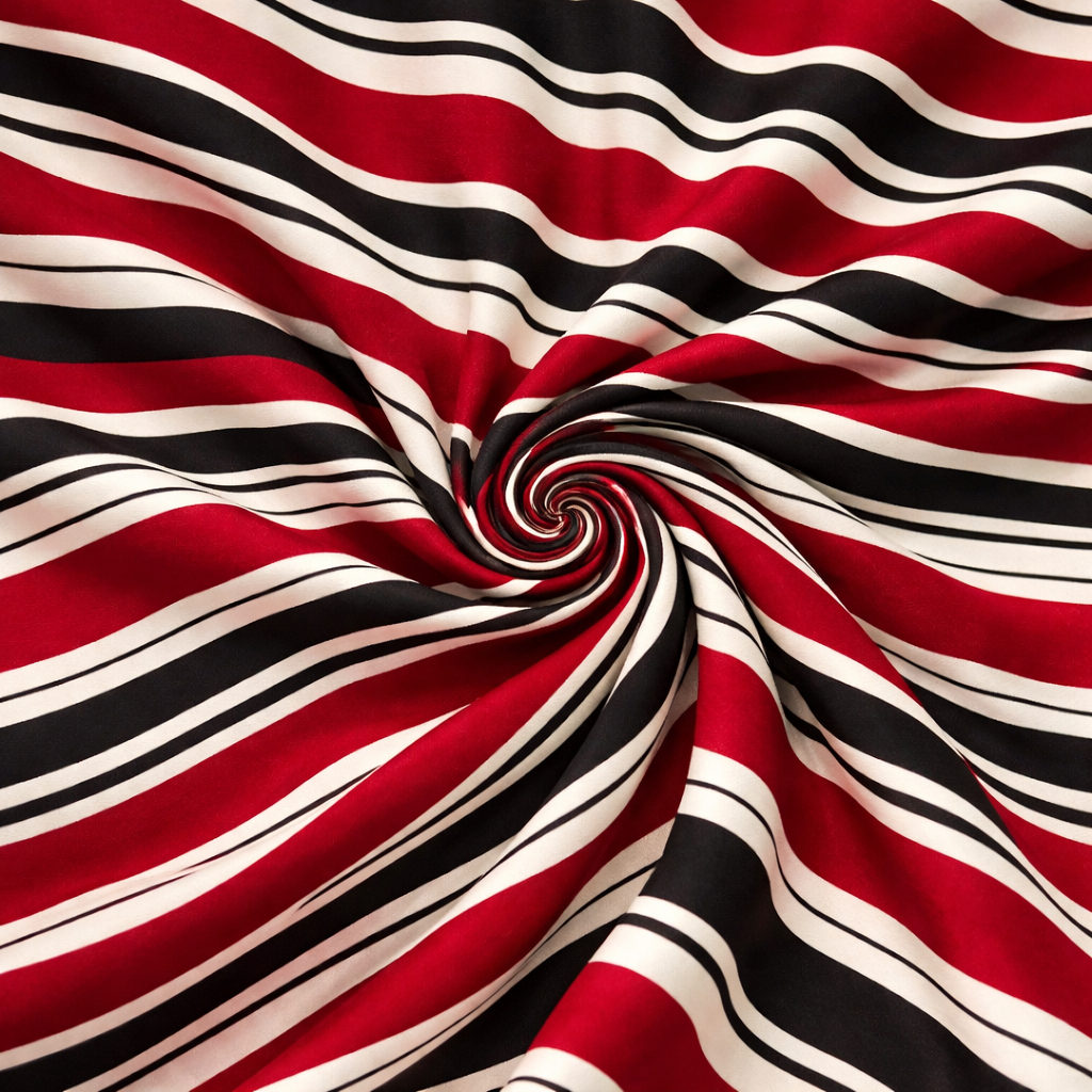 Wavy Striped Lightweight vintage Fabric