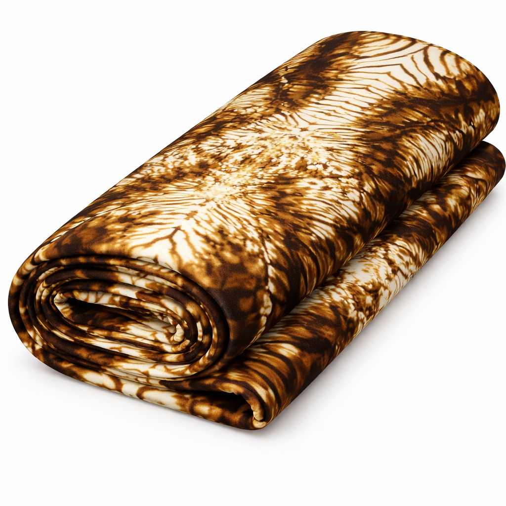 Abstract Gold and Black Patterned Fabric
