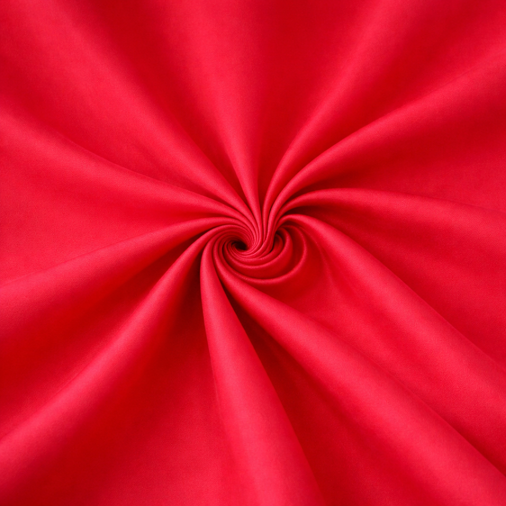 Solid Red Plain Fabric Material