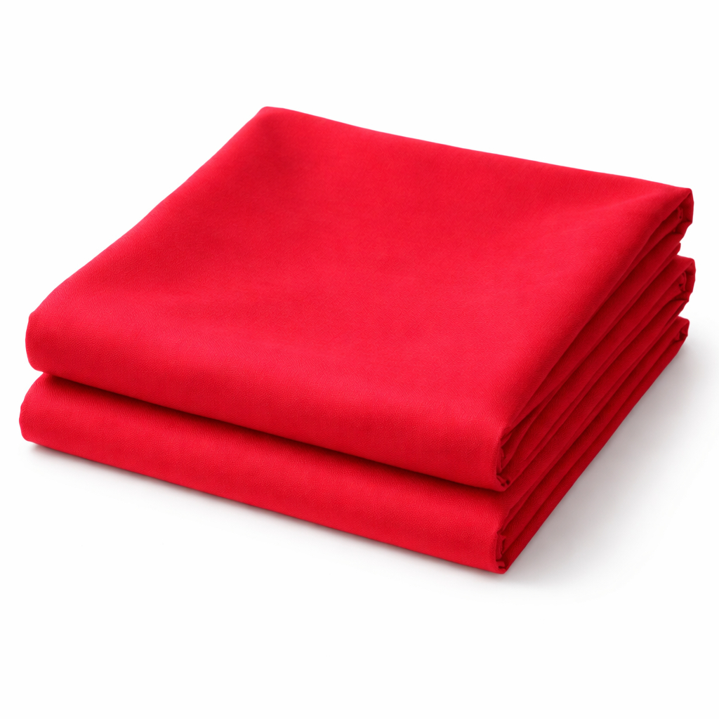 Solid Red Plain Fabric Material