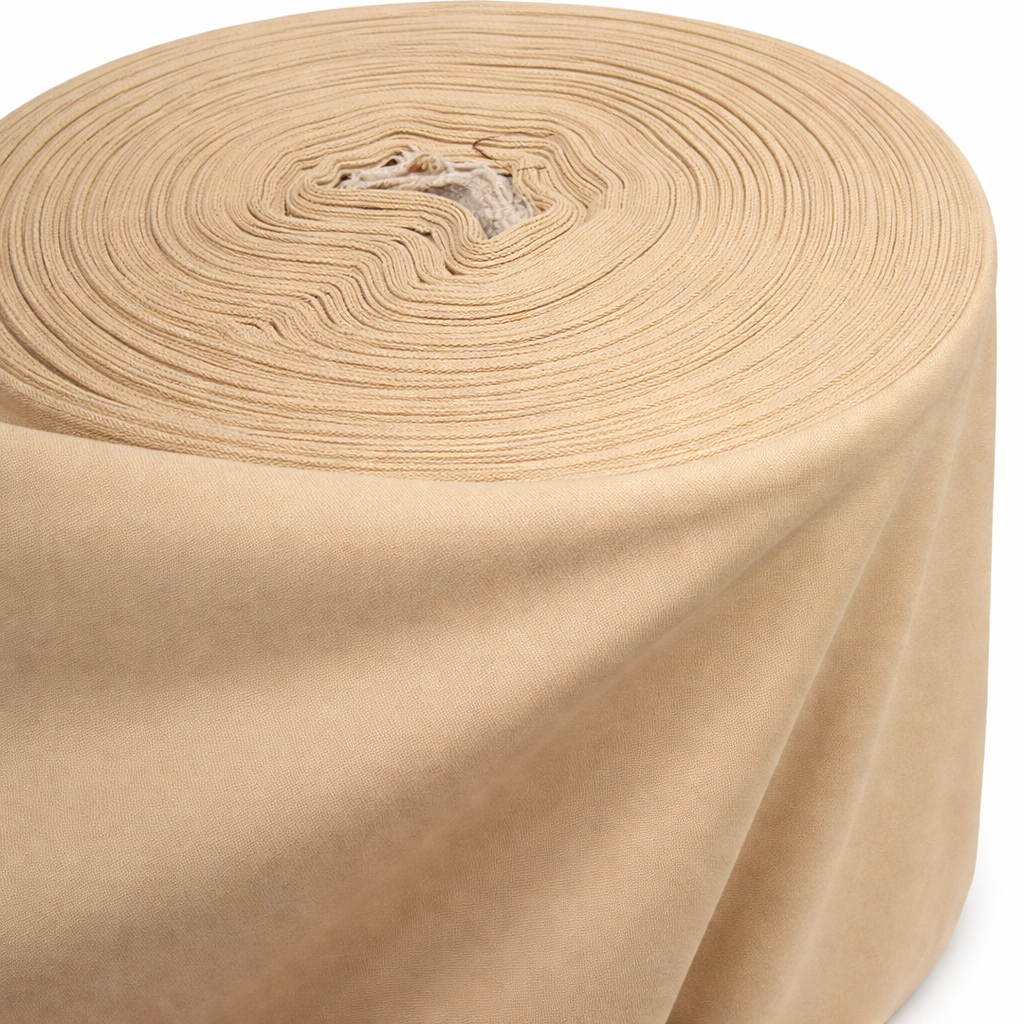 Plain Cream Lightweight Fabric Roll