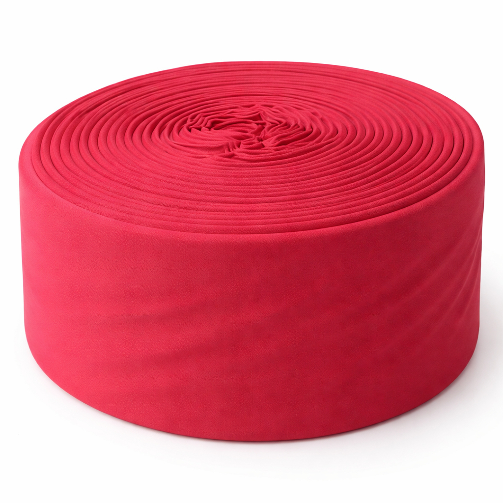 Solid Rose Red Satin Fabric