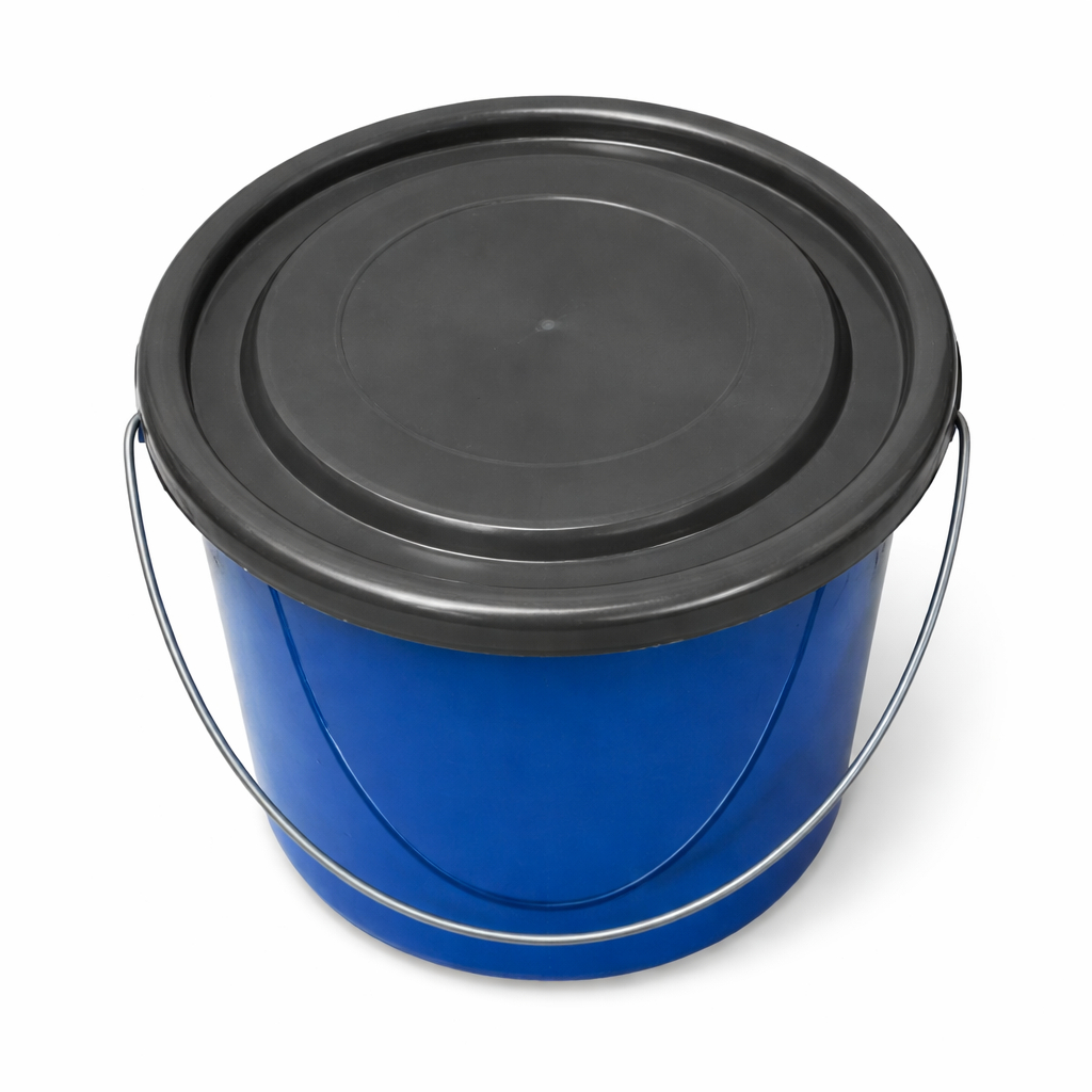 Plastic Storage Bucket with Lid and Handle