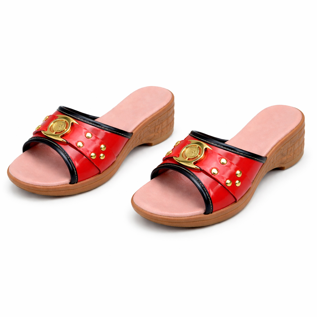 Women Open Toe Slip On Flat Sandals