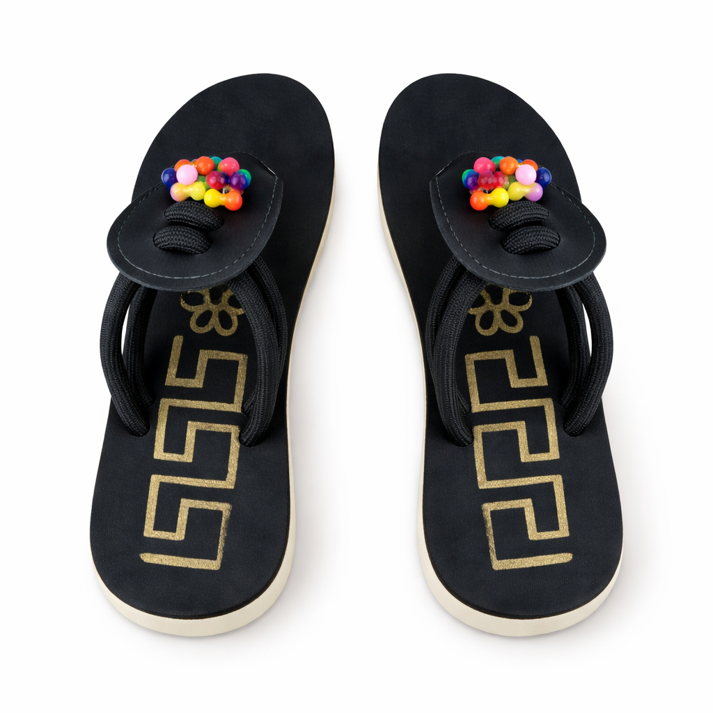 Beaded multicolor Flip Flop Slippers