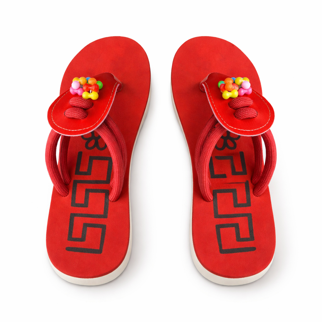 Beaded multicolor Flip Flop Slippers