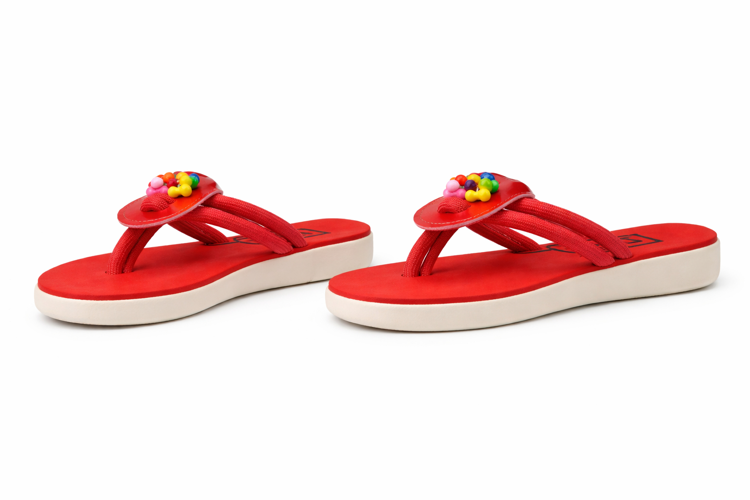 Beaded multicolor Flip Flop Slippers