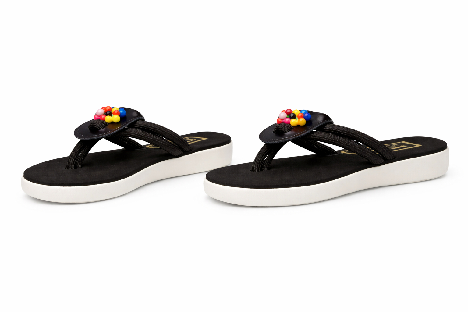 Beaded multicolor Flip Flop Slippers