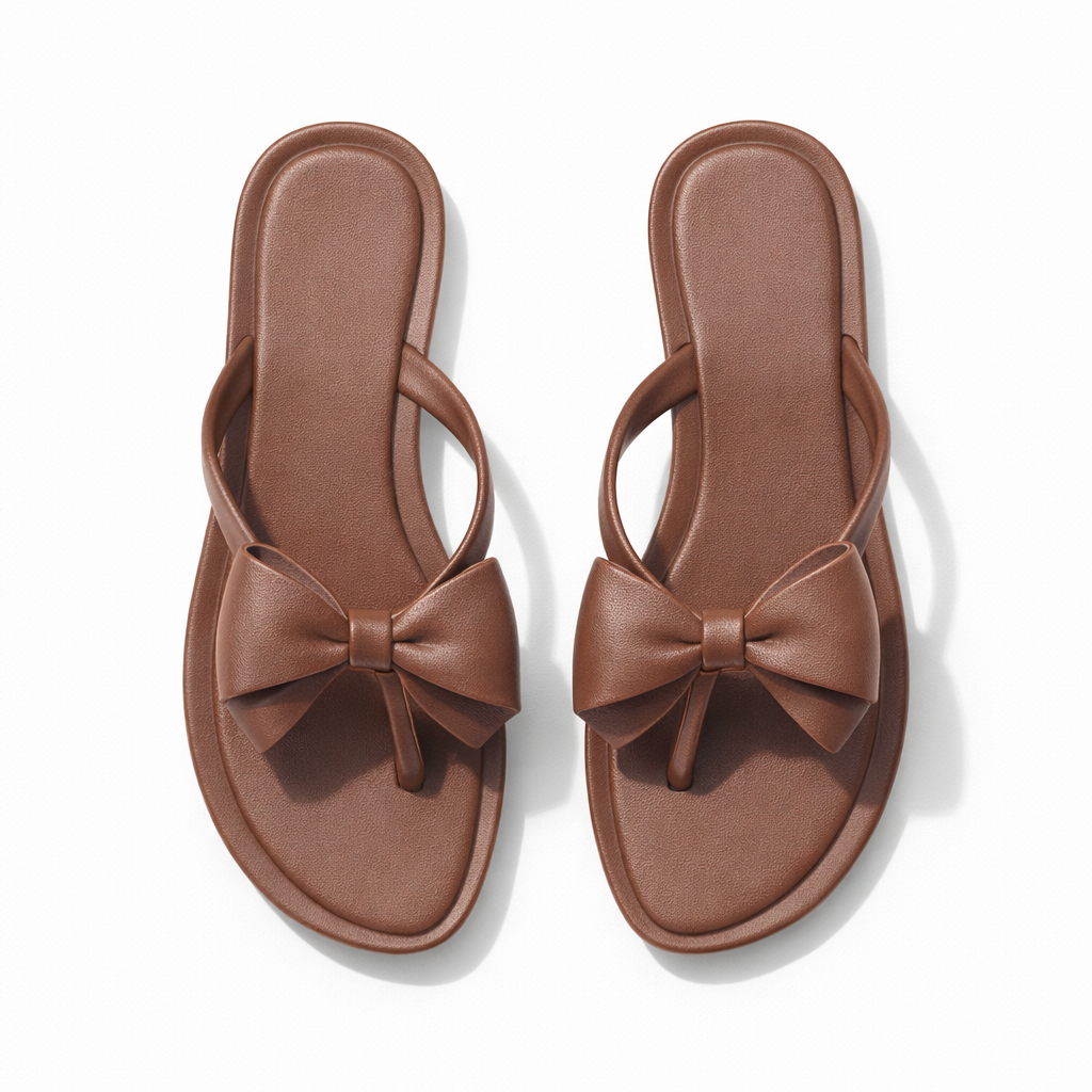 Women Bow Detail Flat Sandals