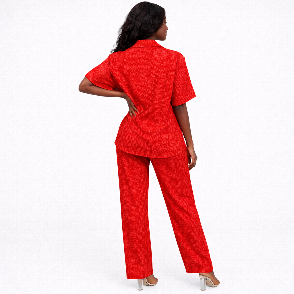 Ruby Luxe Textured Two Piece Set