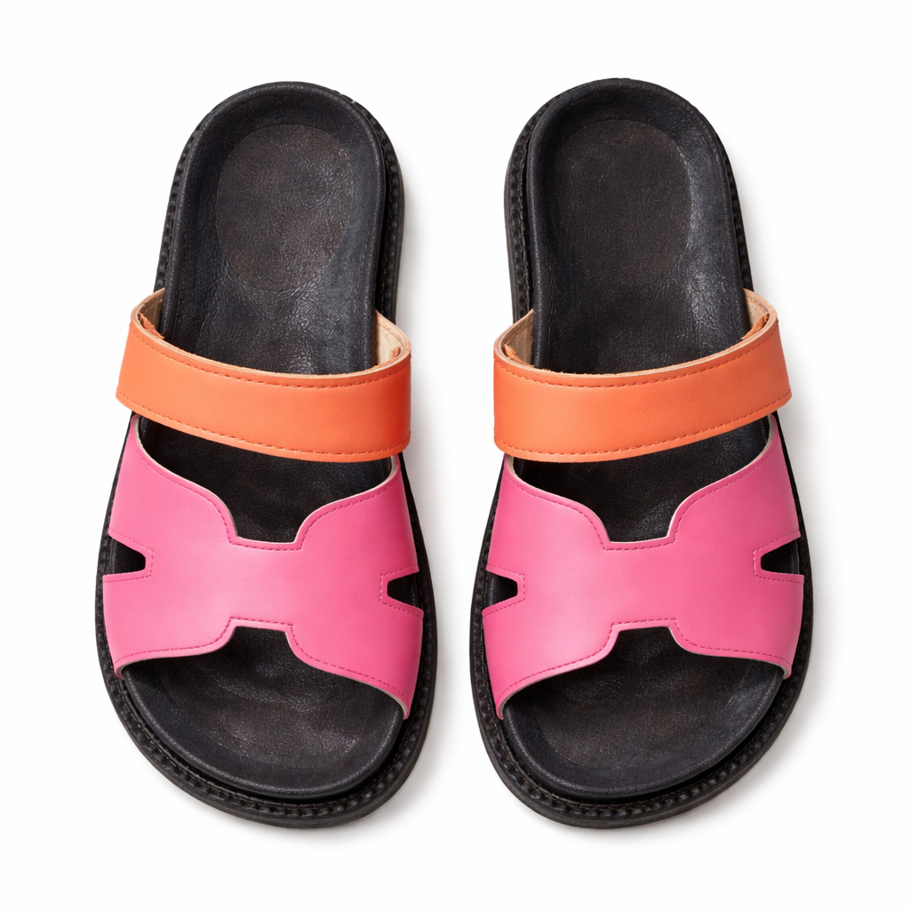 Women Flat Slip On Slide Sandals with Padded Strap