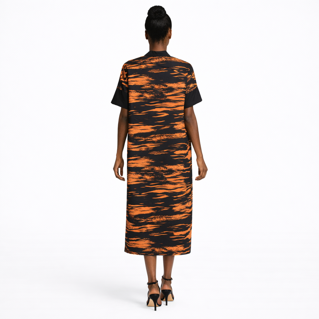 Women Long Open Front Printed Duster Jacket gown