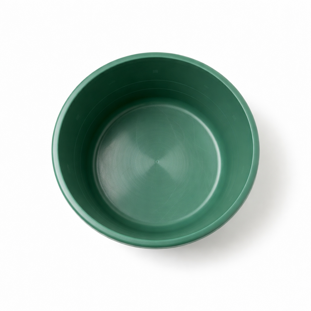 Plastic Dark Green Wash Basin Utility Bowl
