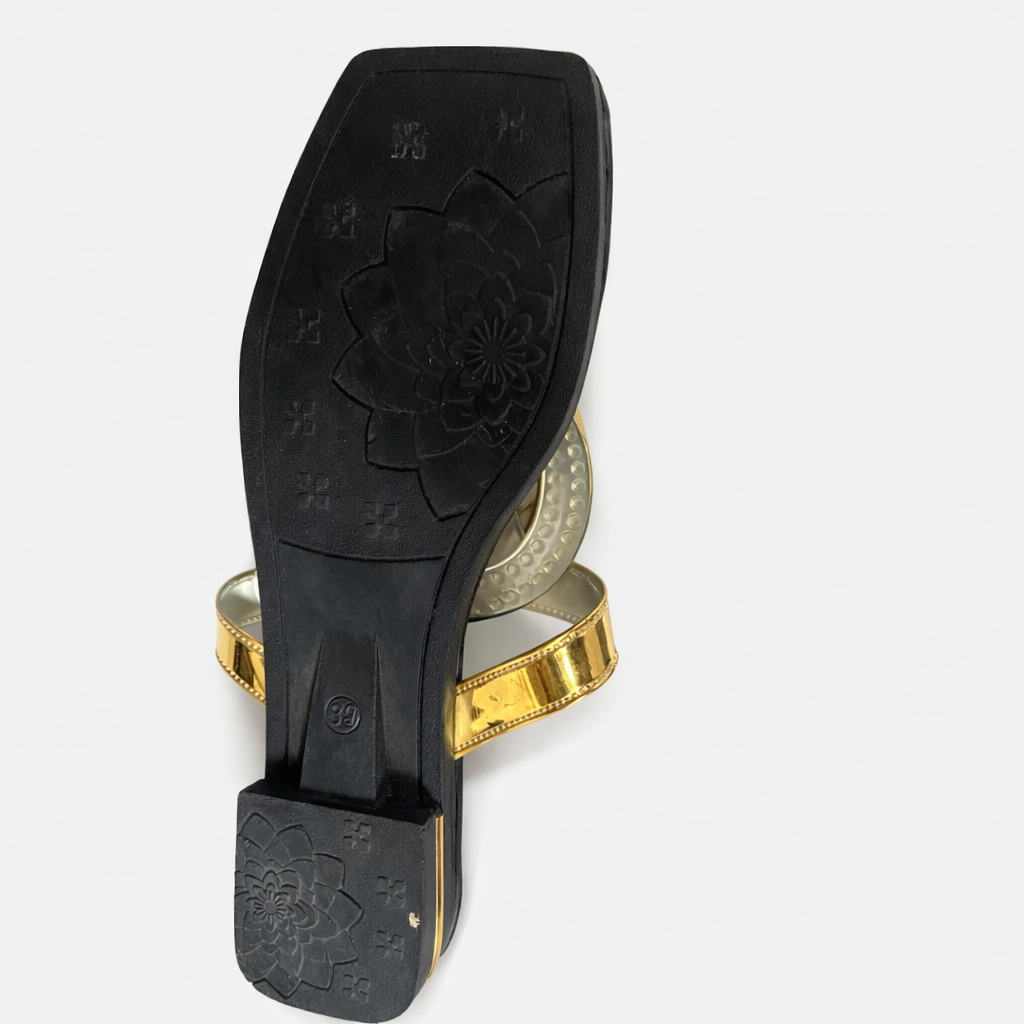 Embellished Jewel Detail Flat Sandals