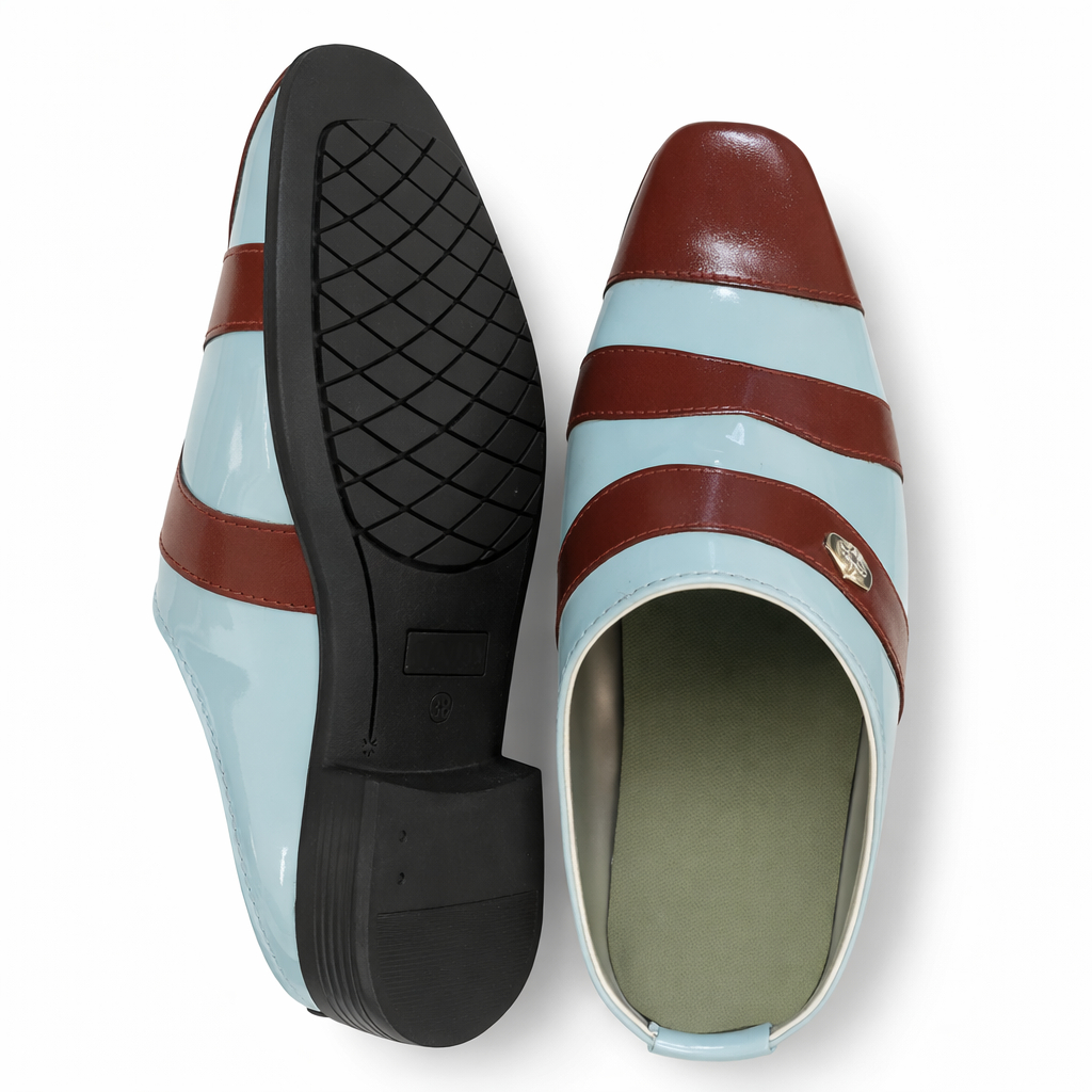 Two Tone Pointed ToeSlip On Loafers