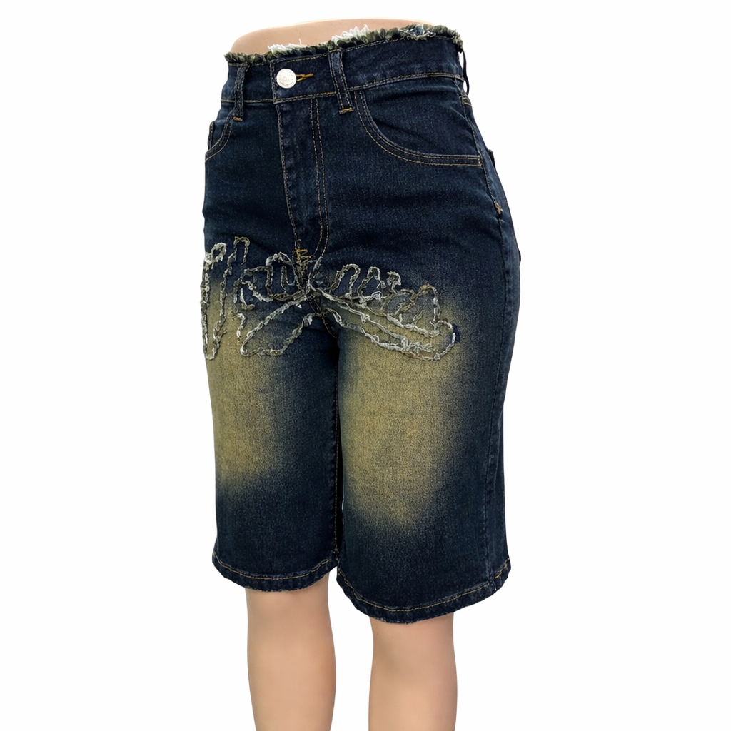 Unisex Jeans Dark Blue Shorts