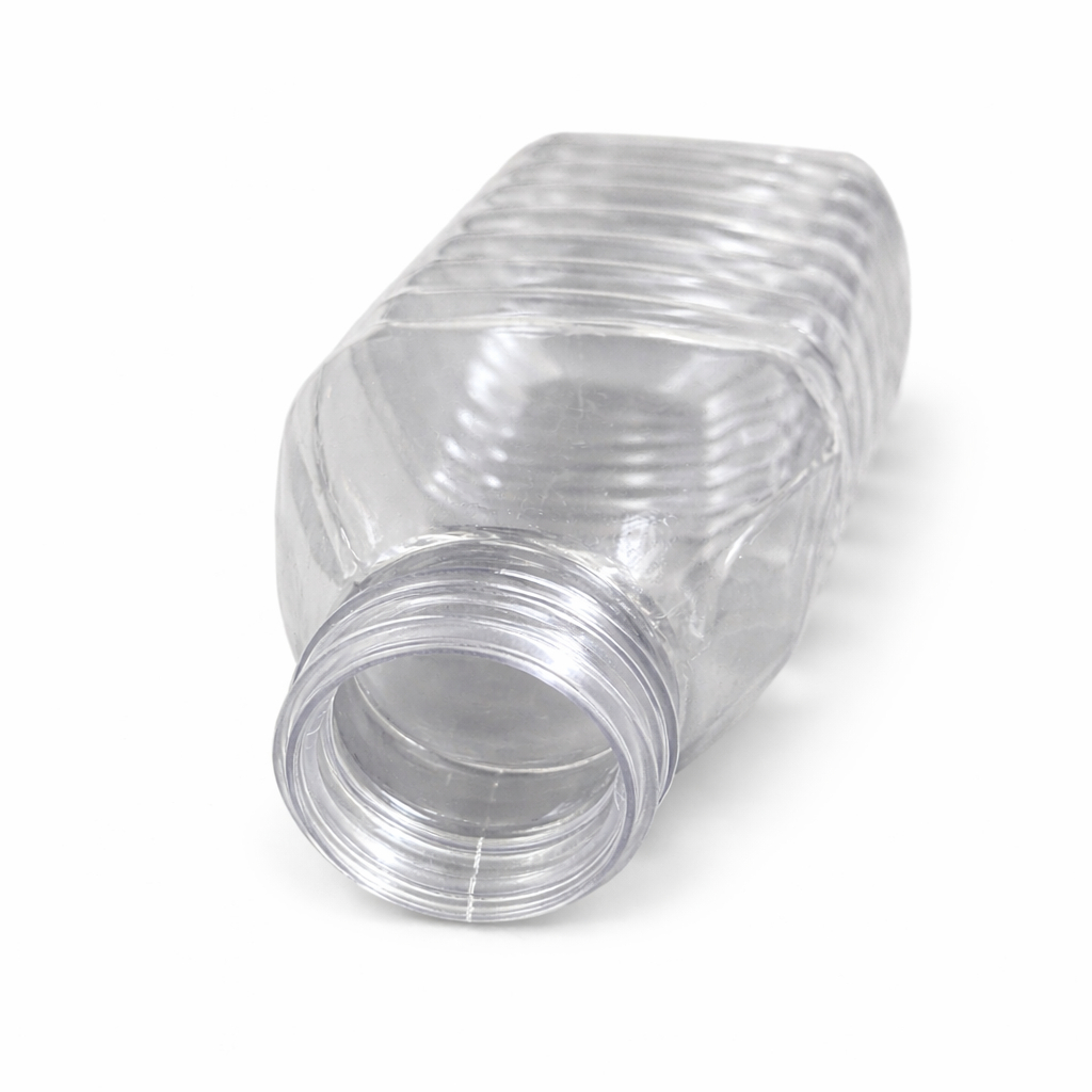 Clear Plastic Bottle with Screw Neck