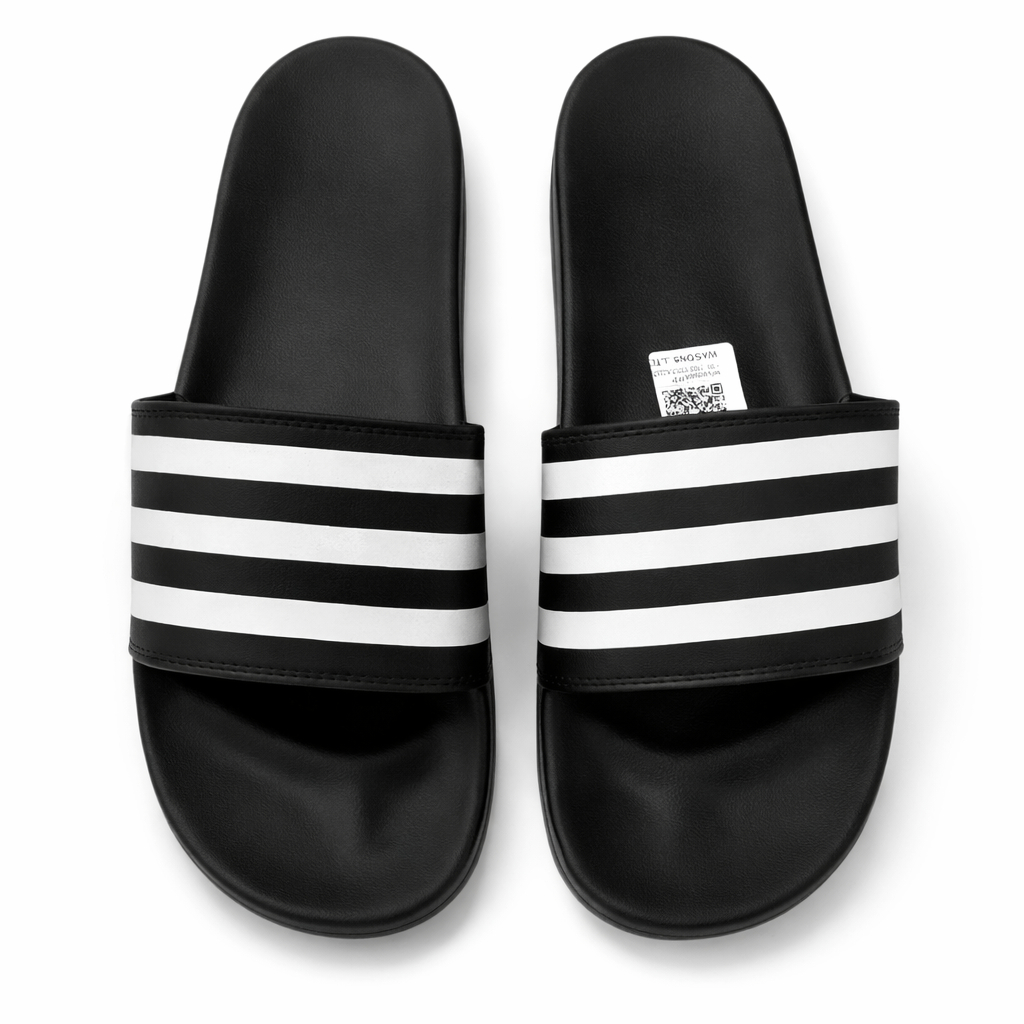 Casual Slide Sandals with Contoured Footbed and Sporty Design