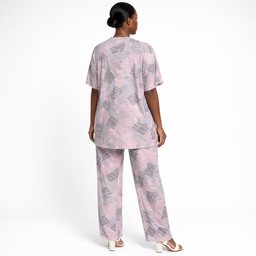 Quality Women Abstract Print Two Piece set