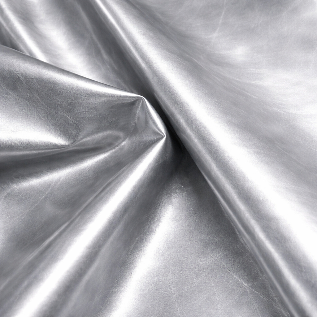 Premium Silver Synthetic Leather Sheet