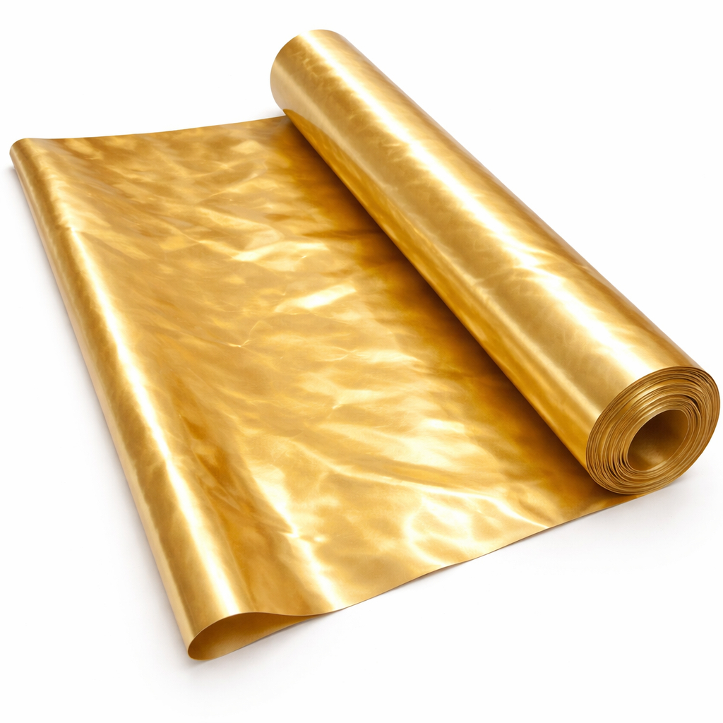 Premium Metallic Gold Synthetic Leather Sheet