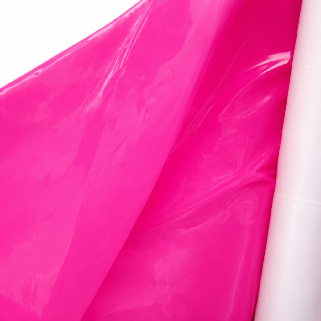 Premium Pink PVC Synthetic Leather Material