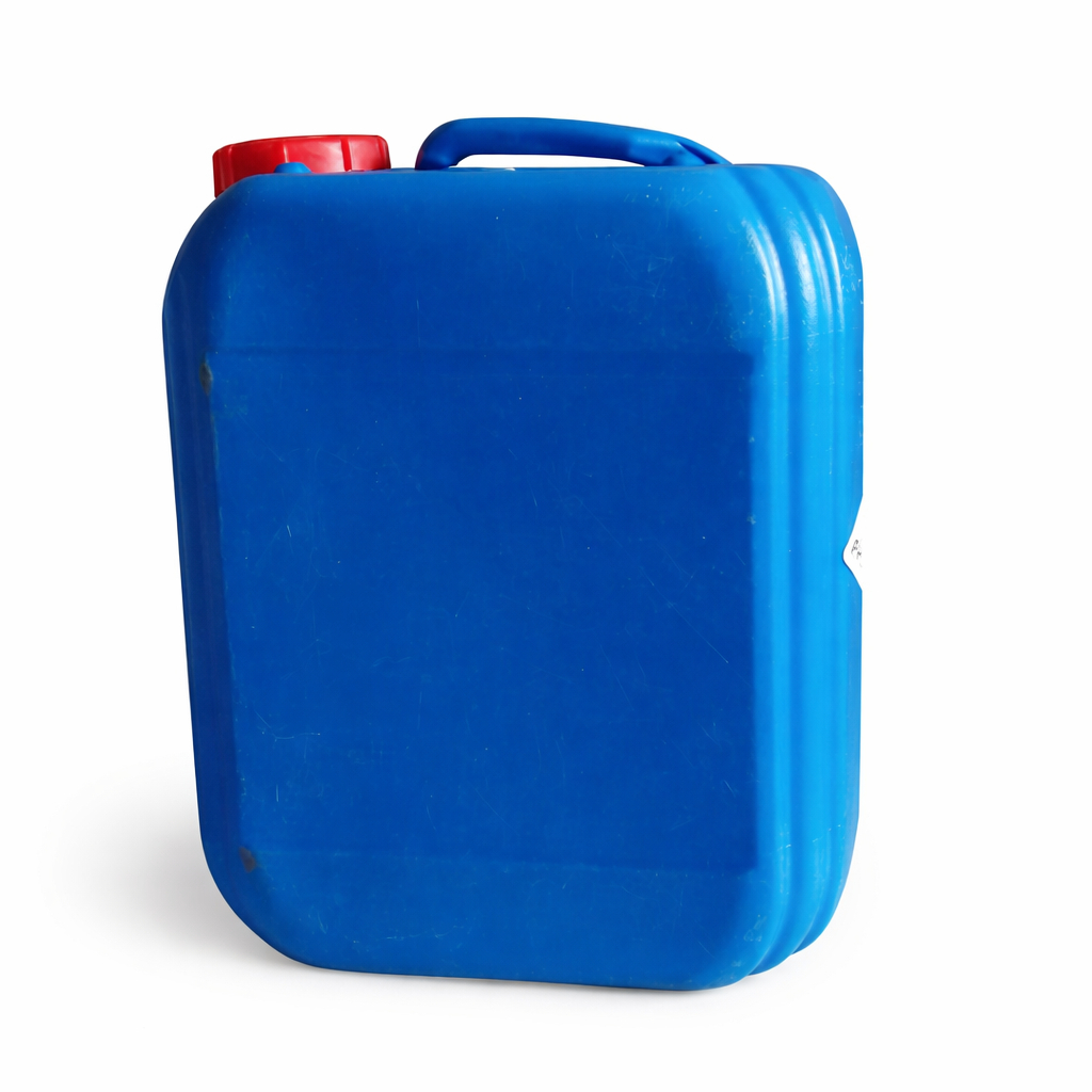 Blue Plastic Jerry Can with Screw Cap and Handle