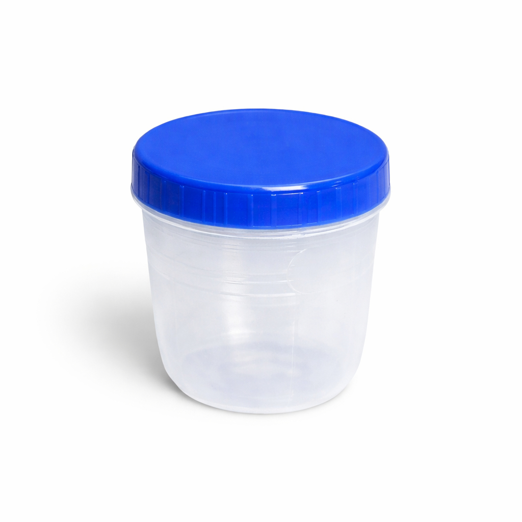 Clear Plastic Storage Jar with Screw Lid