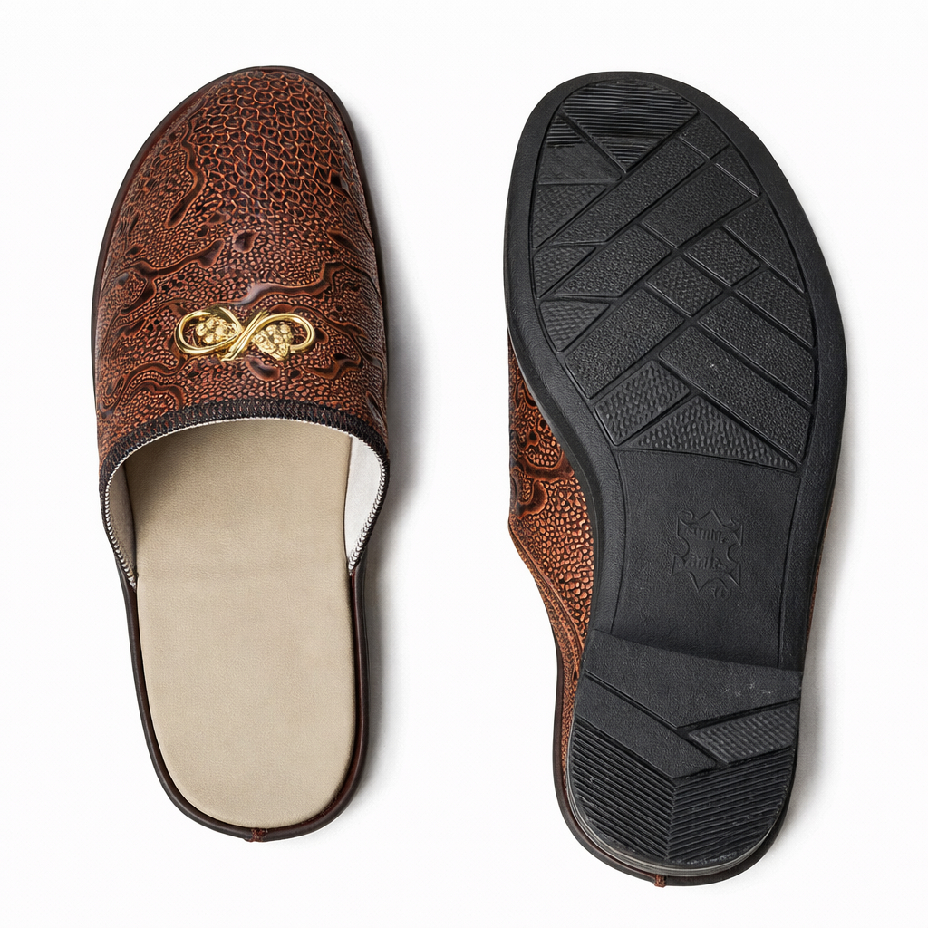 Royal Cocoa Python Gold Emblem Half Shoe
