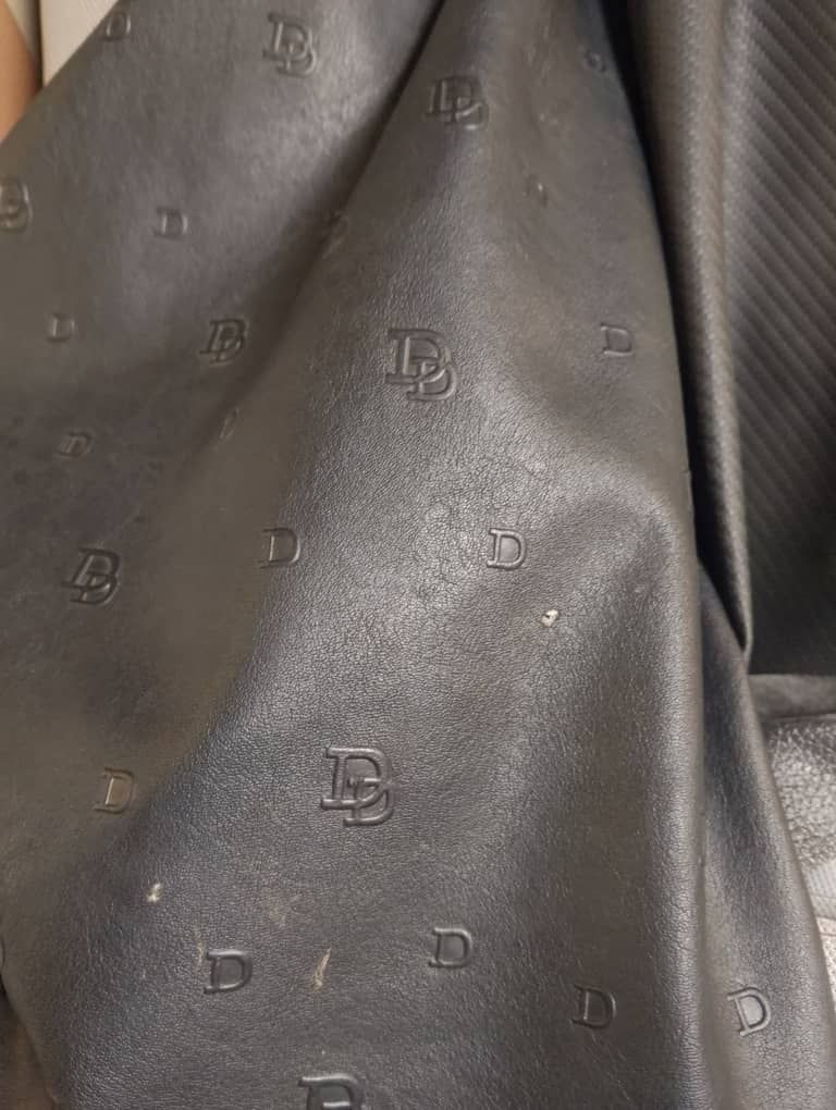 Black Embossed Synthetic Leather Fabric PU Upholstery Material