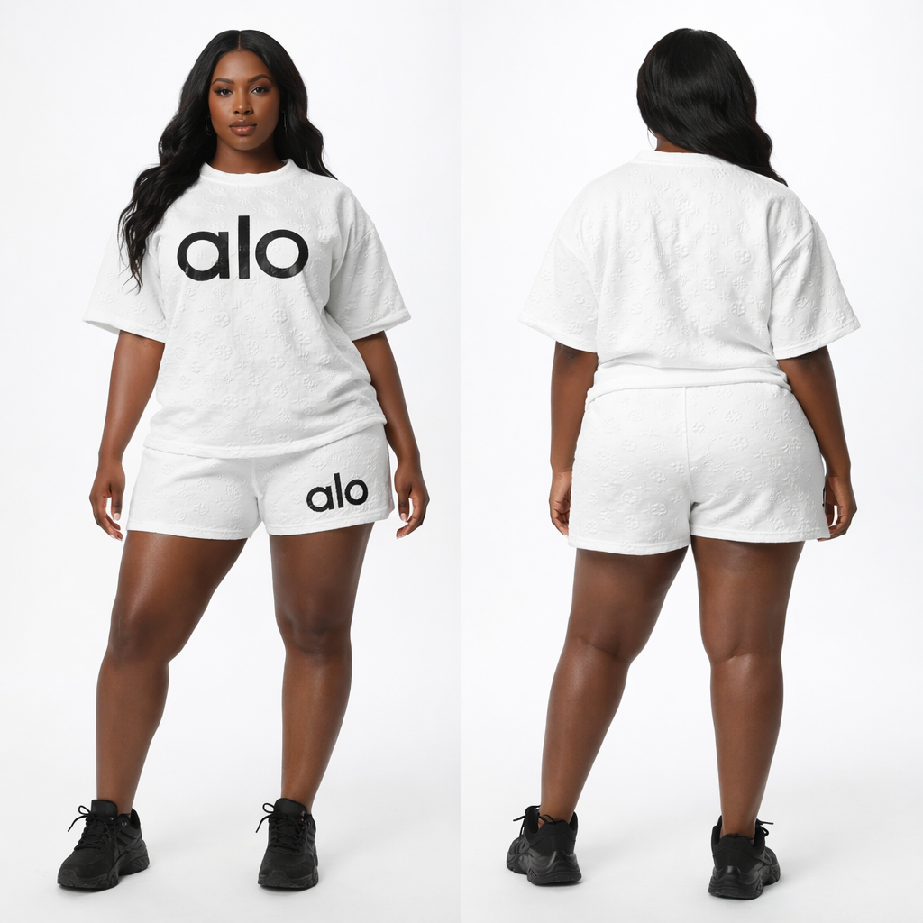 Textured Short Sleeve Top and Shorts Lounge Set