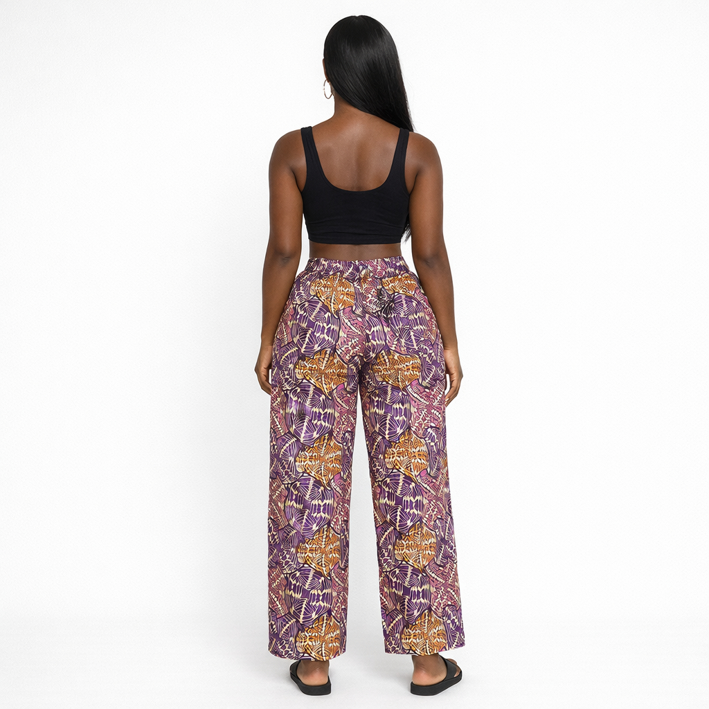 Royal Swirl Ankara Wide Leg Trousers