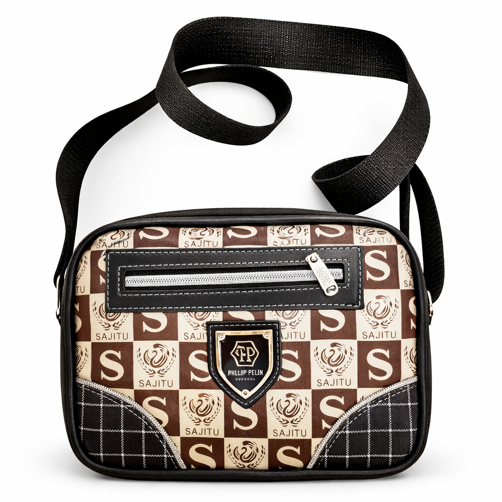 Premium Checkered Crossbody Shoulder Bag