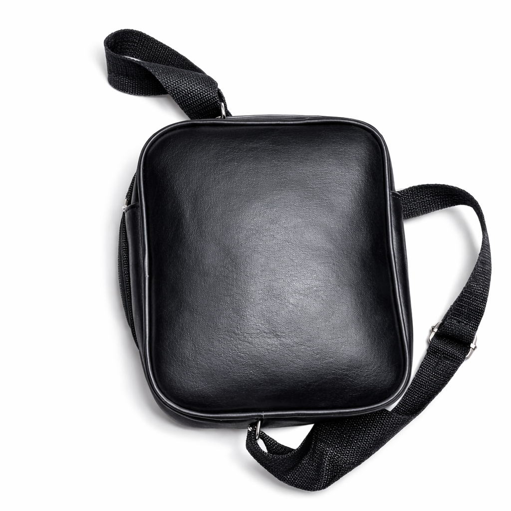 Classic Black Textured Crossbody Bag