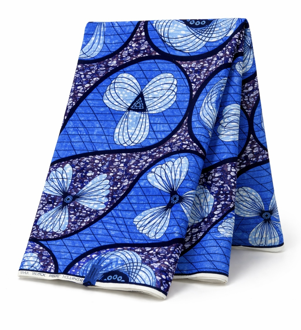 Blue and Yellow Ankara Fabric