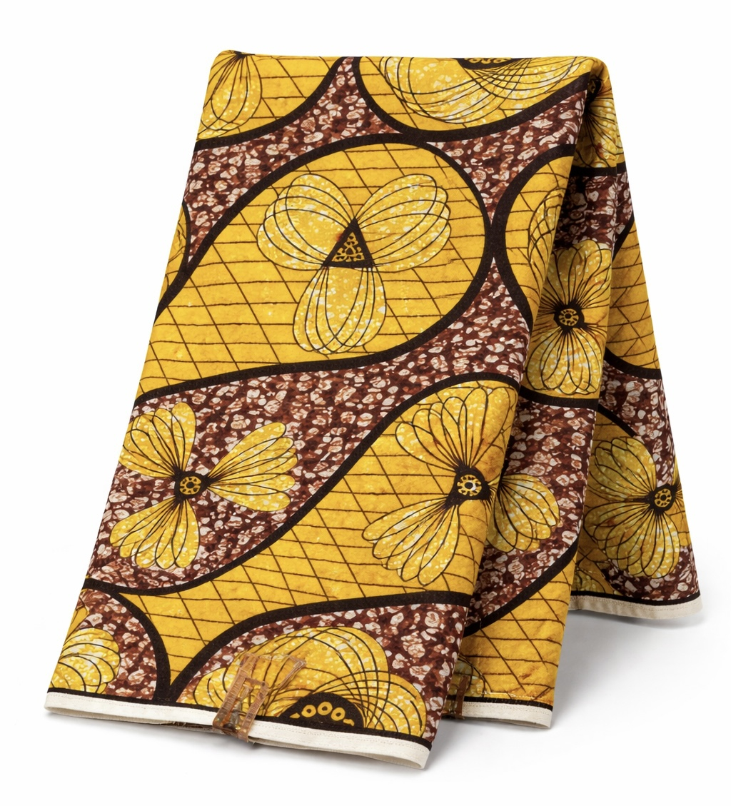 Blue and Yellow Ankara Fabric