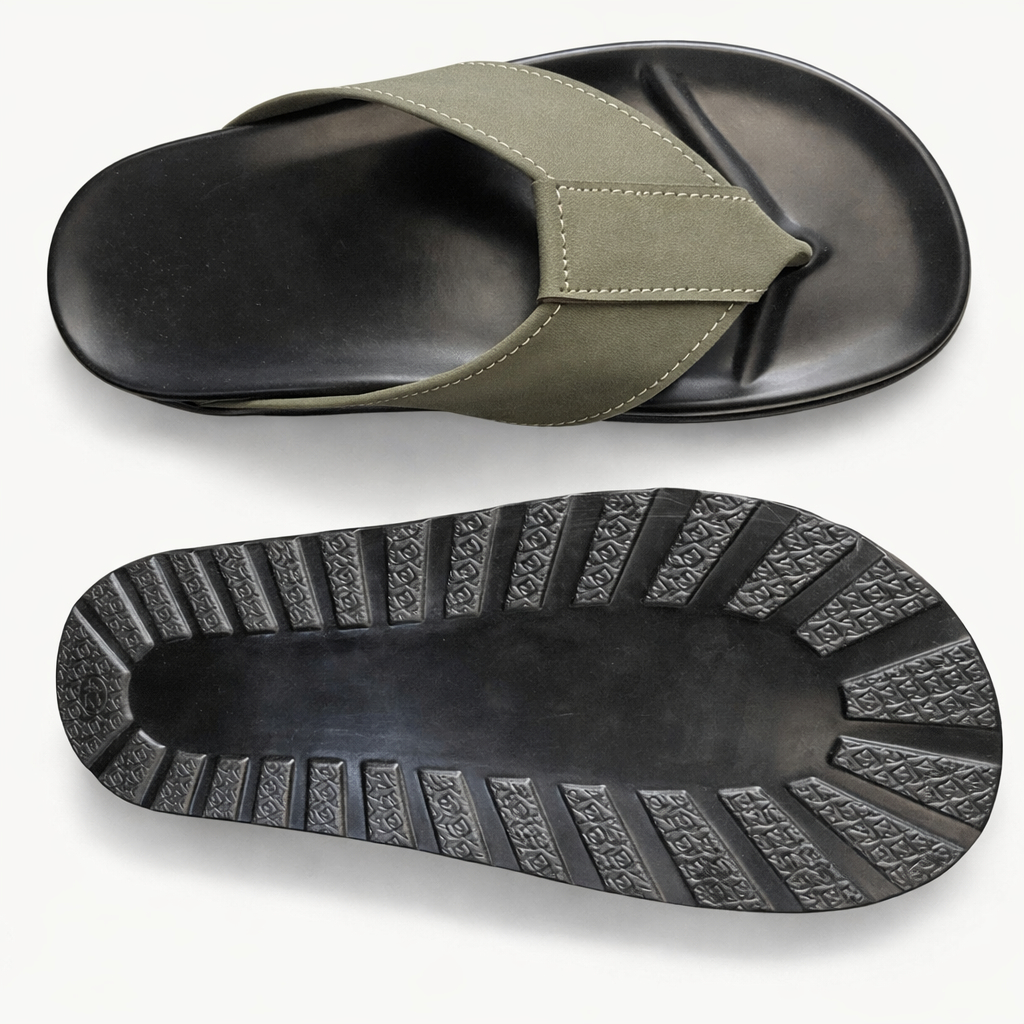 Urban Comfort Dual Tone Leather Slippers