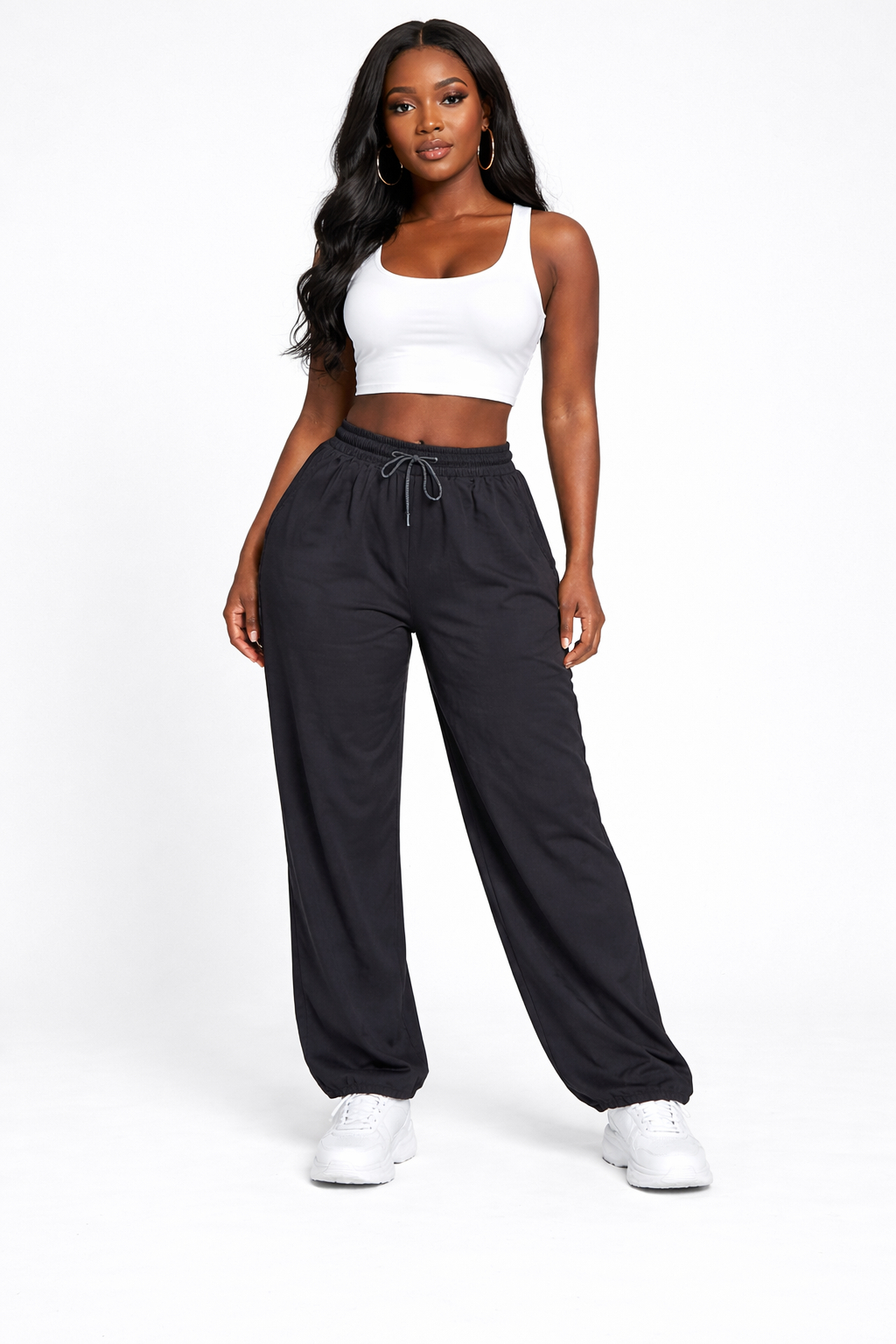 Stylish Women Relaxed Fit Drawstring Jogger Pants