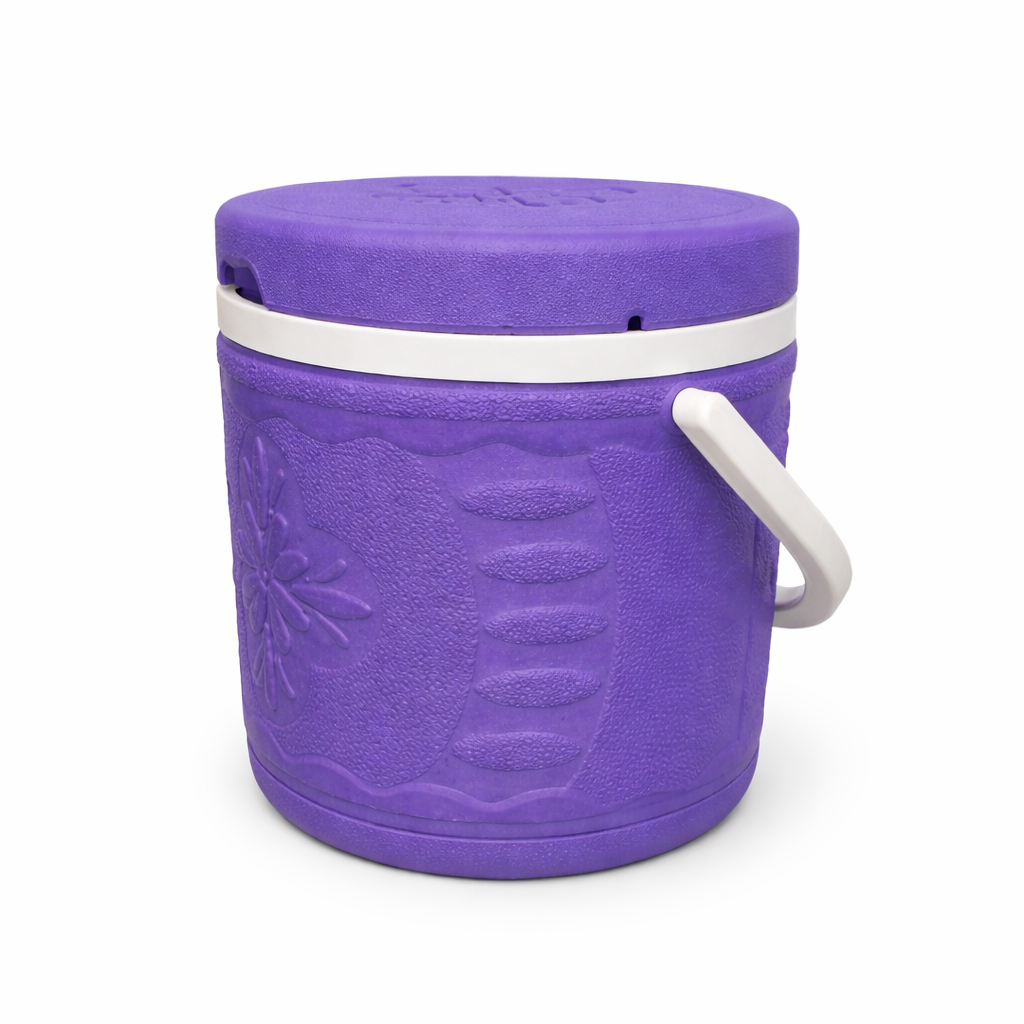 Insulated Plastic Food Flask with Lid and Handle